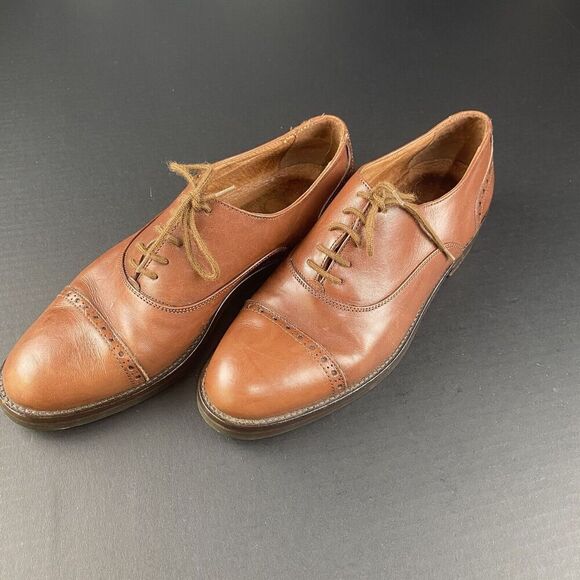 Mens David & Joan Leather Italy Oxford Lace Up Cap Toe‎ Dress Shoes US Size 8 - Picture 16 of 16